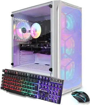 STGAubron Gaming PC Computer Desktop, Intel Core i7 8th Gen up to 4.1Ghz, AMD Radeon RX 5600XT 6G Graphics, 16G DDR4 RAM, 1T SSD, WiFi 6, BT 5.2, RGB Fan x4, Windows 11 Home