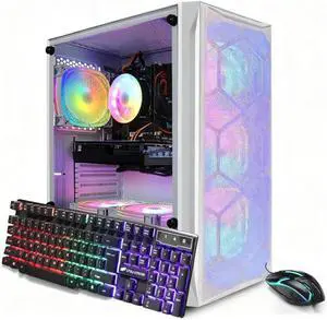 STGAubron Gaming Diamond Desktop, Intel Core i7 3.4 GHz up to 3.9 GHz, 16G RAM, 512G SSD, WiFi 6, BT 5.0, GTX 1660 Ti 6G GDDR6 Graphics, RGB Fan x 6, RGB Keyboard & Mouse, Windows 11 Home STGAubron Gaming Diamond Desktop, Intel Core i7 3.4 GHz up to 3.9 GHz, 16G RAM, 512G SSD, WiFi 6, BT 5.0, GTX 1660 Ti 6G GDDR6 Graphics, RGB Fan x 6, RGB Keyboard & Mouse, Windows 11 Home