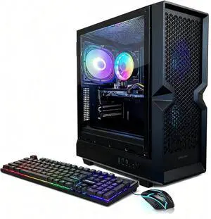STGAubron Gaming PC Desktop, Radeon RX 580 16G Graphics, Intel Core i7 up to 3.9Ghz, 16G RAM, 512G SSD, 600M WiFi, BT 5.0, RGB Fan x3, Windows 11 Home