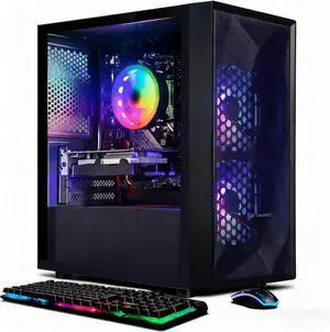 STGAubron Gaming PC Desktop Computer, Intel Core i5 up to 3.7GHz, GeForce RTX 2060 6G GDDR6 Graphics, 16G RAM, 512G SSD, USB WiFi 6 & Bluetooth 5.0, RGB Fan x2, Windows 11 Home