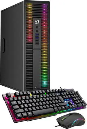 HP ProDesk Desktop RGB Lights Computer, Intel Core i5 6500 3.2 GHz, 8GB DDR4 RAM, 256GB SSD, Gaming PC Keyboard & Mouse, Windows 11 Pro HP ProDesk Desktop RGB Lights Computer, Intel Core i5 6500 3.2 GHz, 8GB DDR4 RAM, 256GB SSD, Gaming PC Keyboard & Mouse, Windows 11 Pro