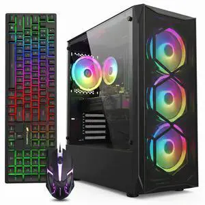 STGAubron Gaming PC Computer Desktop, Intel Core i7 8th Gen up to 4.1G, Radeon RX 580 8G, 16G DDR4, 512G SSD, WiFi 6, BT 5.2, RGB Fan x4, Windows 11 Home STGAubron Gaming PC Computer Desktop, Intel Core i7 8th Gen up to 4.1G, Radeon RX 580 8G, 16G DDR4, 512G SSD, WiFi 6, BT 5.2, RGB Fan x4, Windows 11 Home