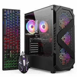 STGAubron Gaming PC Desktop Computer, AMD Ryzen 5 5500 up to 4.2Ghz, AMD Radeon RX 6500 4G Graphics, 16GB DDR4 RAM, 512GB SSD, WiFi 6, BT 5.2, RGB Fan x4, Windows 11 Home STGAubron Gaming PC Desktop Computer, AMD Ryzen 5 5500 up to 4.2Ghz, AMD Radeon RX 6500 4G Graphics, 16GB DDR4 RAM, 512GB SSD, WiFi 6, BT 5.2, RGB Fan x4, Windows 11 Home