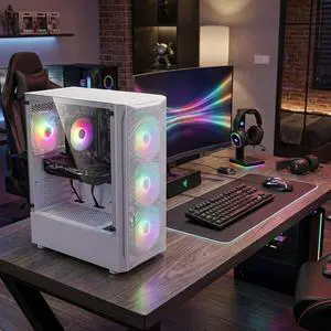 STGAubron Gaming Diamond Desktop, Intel Core i7 3.4 GHz up to 3.9 GHz, 16G RAM, 512G SSD, WiFi 6, BT 5.0, GTX 1660 Ti 6G GDDR6 Graphics, RGB Fan x 4, RGB Keyboard & Mouse, Windows 11 Home STGAubron Gaming Diamond Desktop, Intel Core i7 3.4 GHz up to 3.9 GHz, 16G RAM, 512G SSD, WiFi 6, BT 5.0, GTX 1660 Ti 6G GDDR6 Graphics, RGB Fan x 4, RGB Keyboard & Mouse, Windows 11 Home