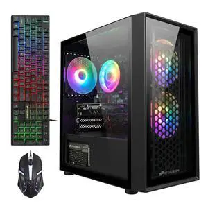 STGAubron Gaming PC Computer Desktop, Core i5 up to 3.6G, Radeon RX 560 4G, 16G RAM, 512G SSD, WiFi 6, BT 5.0, RGB Fan x 3, Windows 11 Home STGAubron Gaming PC Computer Desktop, Core i5 up to 3.6G, Radeon RX 560 4G, 16G RAM, 512G SSD, WiFi 6, BT 5.0, RGB Fan x 3, Windows 11 Home