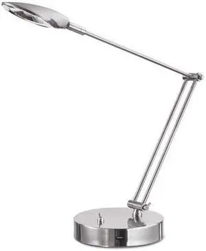 Adjustable LED Task Lamp w/USB Port, 26" High, Brushed Nickel