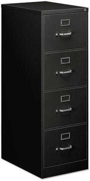 Four-Drawer Economy Vertical File Cabinet, Legal, 18 1/4w x 25d x 52h, Black Four-Drawer Economy Vertical File Cabinet, Legal, 18 1/4w x 25d x 52h, Black