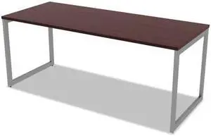 Alera Open Office Desk Series Adjustable O-Leg Desk Base 30" Deep Silver