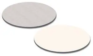 Reversible Laminate Table Top, Round, 35 1/2 dia., White/Gray