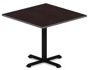 Reversible Laminate Table Top, Square, 35 1/2 x 35 1/2, Espresso/Walnut