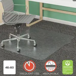 Deflecto Super Mat 46" x 60" Rectangle Medium Pile.