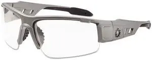 Ergodyne Clear Lens/Half Frame Safety Glasses Gray 52100