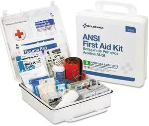 ANSI 2015 Compliant  Class B Type III First Aid Kit for 50 People, 199 Pieces FAO90566