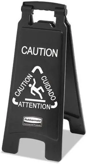 Rubbermaid Commercial Sign,Exec 2-Sided,Bk 1867505