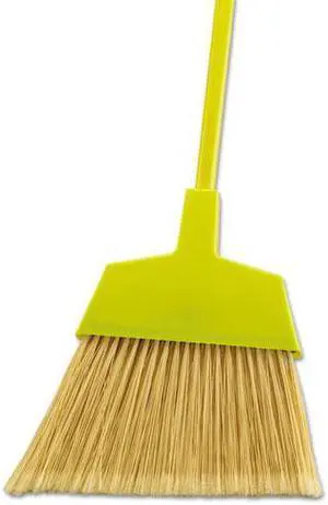 Poly Bristle Angler Broom, 53" Handle, Yellow, 12/Carton Poly Bristle Angler Broom, 53" Handle, Yellow, 12/Carton