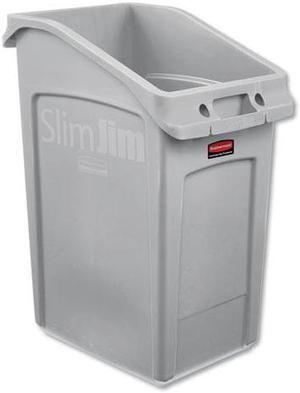 Slim Jim Under-Counter Container, 23 gal, Polyethylene, Gray
