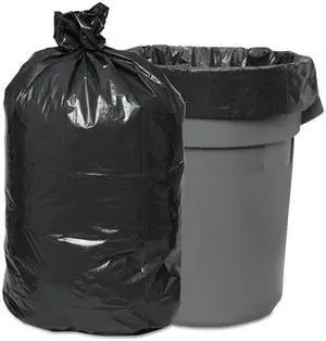 Waste Can Liners, 60gal, 38 x 58, .95mil, Gray, 25 Bags/Roll, 4 Rolls/CT BWK528