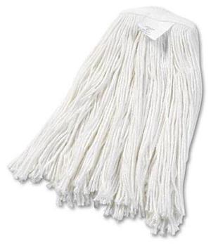 Cut-End Wet Mop Head, Rayon, No. 20, White, 12/Carton