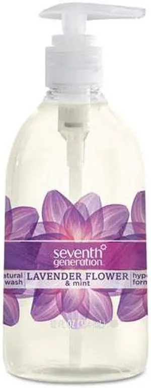 Seventh Generation 22926 Natural Purifying Hand Wash, Lavender, 12oz Pump Bottle, 1 Each