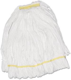 Mop Head, Looped, Enviro Clean With Tailband, Large, White, 12/Carton