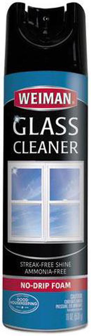 Weiman Glass Cleaner, 19 oz. Aerosol Can, Unscented Liquid, Ready to Use, 1 EA