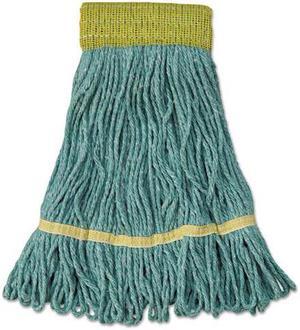 Super Loop Wet Mop Head, Cotton/Synthetic Fiber, Small, Green, 12/Carton
