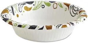 Deerfield Printed Paper Bowl, 12 oz, Coated/Soak Proof, 125 Bowls/Pack, 8 Pks/Ct