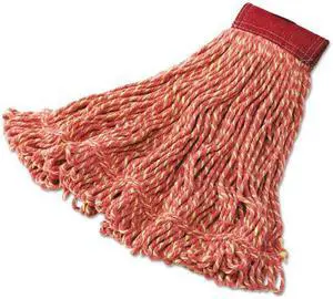 Super Stitch Blend Mop Heads, Cotton/Synthetic, Red, Large