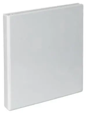 Slant-Ring Economy View Binder, 1" Capacity, White, 4/Pack
