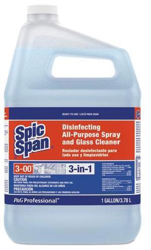 Disinfecting All-Purpose Spray & Glass Cleaner, Fresh Scent, 1 Gal Bottle, 3/Ctn