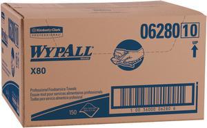 C-Wypall X80 Fs Hydro Wpr 12.5X23.5 Whi W/Bs 150