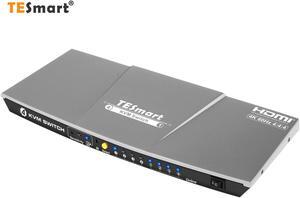TESmart HDMI KVM Switch 4 ports 4 in 1 out  , support 4k 3840*2160@60Hz 4:4:4  Support HDR 10 and Dolby Vision ,Complaint with HDCP 2.2, With USB2.0 and audio output interface