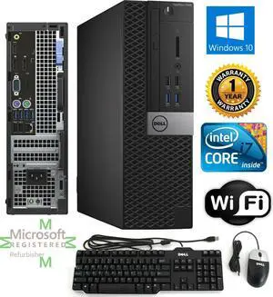 Dell 7040 PC SFF Intel i7 6700 3.40g 64GB NEW 1TB SSD Win 10 Pro HDMI WiFi
1 year warranty