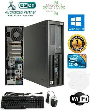HP Z230 SFF i7 3.40GHZ WINDOWS 10 Pro 64 16GB 500GB SSD DESKTOP COMPUTER HDMI- 1 year warranty