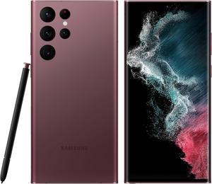 Samsung Galaxy S22 Ultra 5G - 128 GB - GSM CDMA Unlocked - Burgundy - Good Condition - 90 Day Warranty