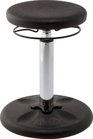 Kore Adjustable Height Wobble Chair, Active Sitting for Children, Kids, Teens: Better Than a Balance Ball, Flexible Classroom Seating, Adjusts from 16.5 to 24", Black