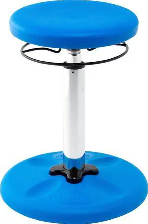 Kore Adjustable Height Wobble Chair, Active Sitting for Children, Kids, Teens: Better Than a Balance Ball, Flexible Classroom Seating, Adjusts from 16.5 to 24", Blue