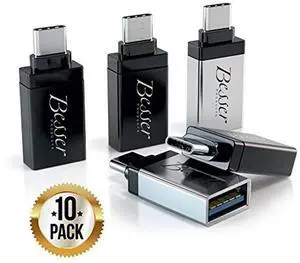 USB Type C Adapter - USB 3.0 Female to USB C Male - Plug USB Devices to Smartphones,Laptops,Chromebook and Type C Ports (10 Pack)