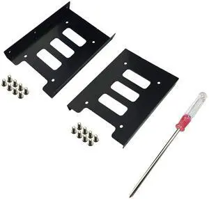 SSD Mounting Bracket 2 Pack,2.5" to 3.5" SSD HDD Hard Disk Drive Bays Holder Metal Mounting Bracket Adapter for PC SSD