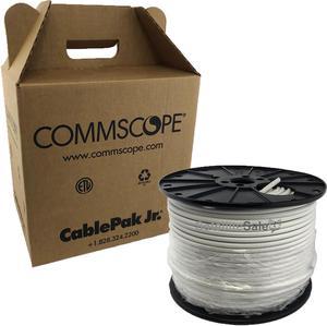 CommScope CablePak Jr 500 ft White Coax Cable Cable Satellite UL ETL RATED 18AWG