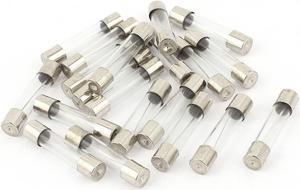 Unique Bargains 20PCS 6x30mm 20A 250V Quick Blow Low Breaking Capacity Cartridge Glass Tube Fuse