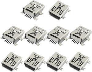 Unique Bargains Mini USB Female 5 Pin Solder Socket Converter Adapter 10 Pcs