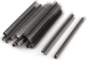 Unique Bargains 20Pcs 80-Pin 2 Rows Through Hole Male 90 Degree Pin Header Connector