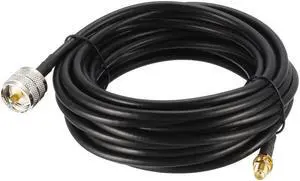 SMA Female to UHF PL-259 Male RG58 RF Coaxial Coax Cable 20 ft