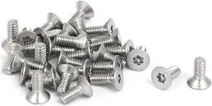 M2x5mm 304 Stainless Steel Flat Head Torx Anti Theft Machine Screws 30pcs