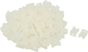 Unique Bargains 100 Pcs Rectangle Cable Tie Mount Base Holder Fixing Saddle for 5mm Width Wire
