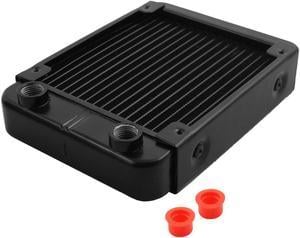 Computer CPU Aluminum 18 Pipes Water Cooling Heat Exchanger Radiator 120mm Black