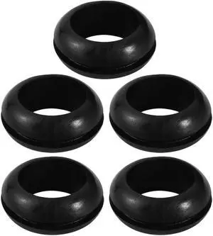5pcs Wire Protective Grommets Black Rubber 18mm Double Sided Grommet