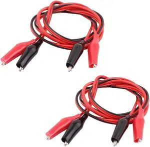 2 Pcs 1 Meter Double end Test Lead Alligator Crocodile Roach Clip Wire