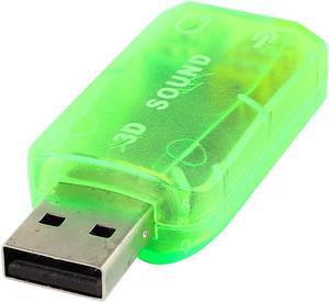 Unique Bargains USB 2.0 External 5.1 Channel to 3D Virtual 3.5mm Audio Sound Card Adapter